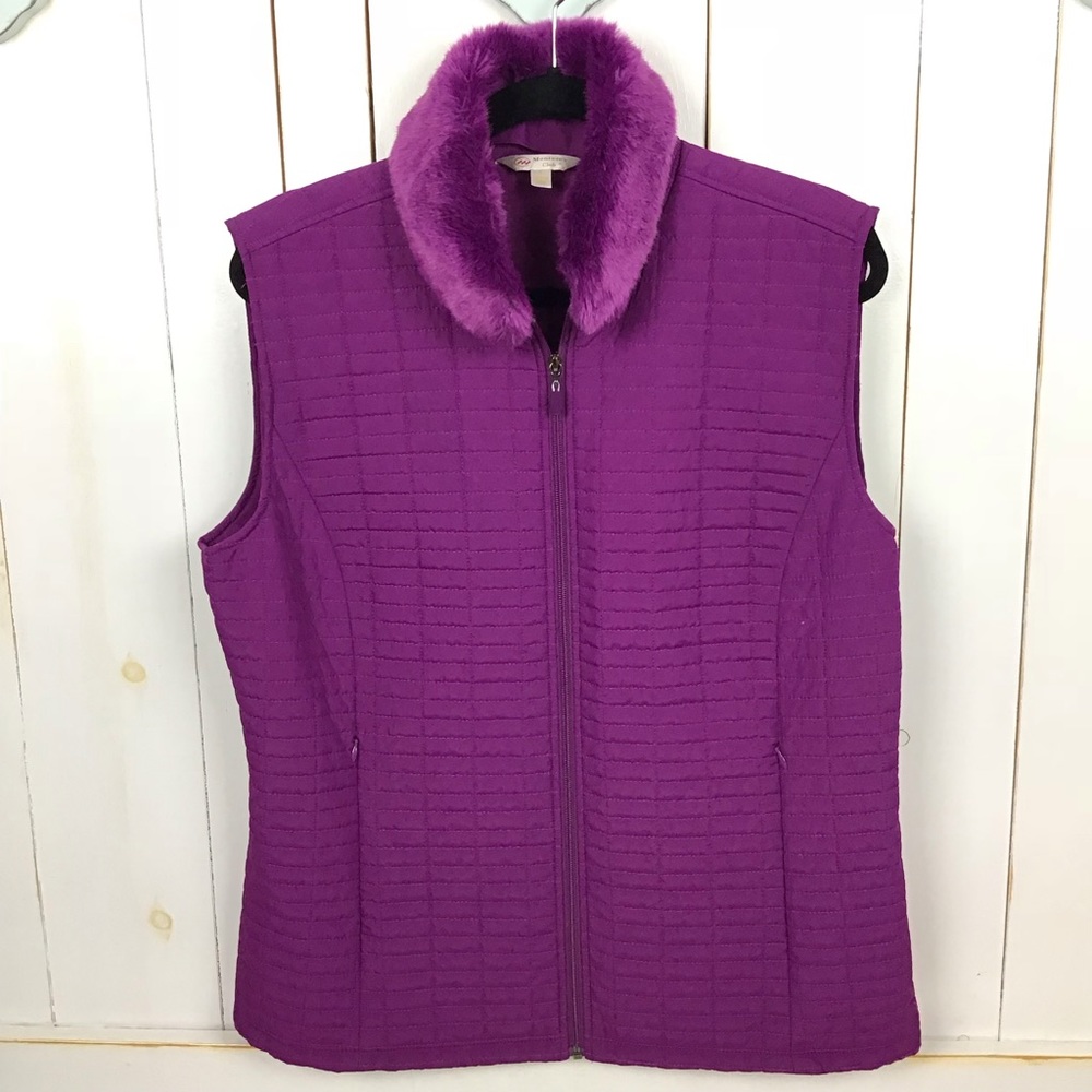 Monterey Quilted Purple Vest Size Large